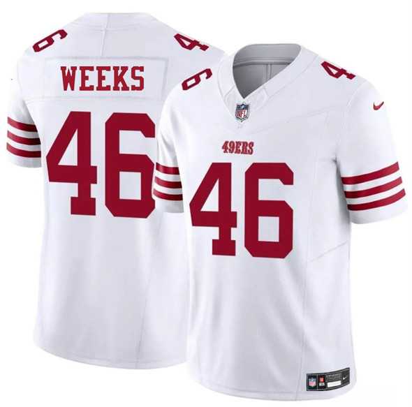 Men & Women & Youth San Francisco 49ers #46 Jon Weeks White 2025 F.U.S.E. Vapor Untouchable Limited Stitched Jersey,We sell and wholesale Men & Women & Youth San Francisco 49ers #46 Jon Weeks White 2025 F.U.S.E. Vapor Untouchable Limited Stitched Jersey on line form chian!